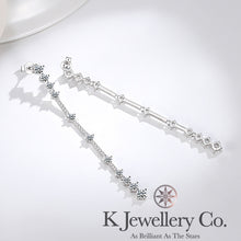 將圖片載入圖庫檢視器 Moissanite Full Paved Long Earrings 莫桑石滿鑽長耳環