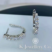 將圖片載入圖庫檢視器 Moissanite Micro Pave Earrings 莫桑石爪鑲耳圈