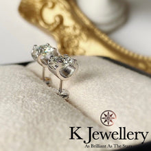 將圖片載入圖庫檢視器 Moissanite Horns Ear Studs 莫桑石牛角清鑲耳釘