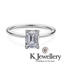 Load image into gallery viewer Moissanite Emerald Cut Ring Moissanite Emerald Cut Ring