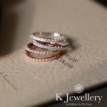 Load image into gallery viewer Moissanite 1.5mm Stacking Ring Moissanite Half Circle Ring