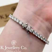 將圖片載入圖庫檢視器 Moissanite Full Paved Tennis Bracelet/ Necklace 莫桑石滿鑽珠寶扣手鏈/頸鏈