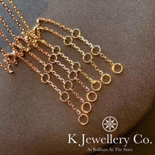 將圖片載入圖庫檢視器 Diamond 18K Gold 0.1ct Bezel Bracelet 18K天然鑽石10分圓鑲紅繩/K金手鏈