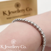 將圖片載入圖庫檢視器 Moissanite Full Paved Tennis Bracelet/ Necklace 莫桑石滿鑽珠寶扣手鏈/頸鏈