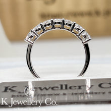 將圖片載入圖庫檢視器 Moissanite PT950 Seven Stars Ring 莫桑石PT950鉑金七顆星光戒指