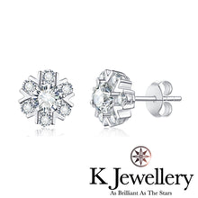 將圖片載入圖庫檢視器 Moissanite Snowflakes Ear Studs 莫桑石浪漫雪花耳釘