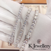 將圖片載入圖庫檢視器 Moissanite Full Paved Tennis Bracelet/ Necklace 莫桑石滿鑽珠寶扣手鏈/頸鏈