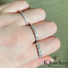Load image into gallery viewer Moissanite Stacking Ring Five Diamond Ring Seven Diamond Ring