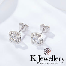 將圖片載入圖庫檢視器 Moissanite Horns Ear Studs 莫桑石牛角清鑲耳釘