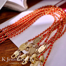 Load image into gallery viewer 18K Gold Red Bracelet 18K gold braided red rope bracelet