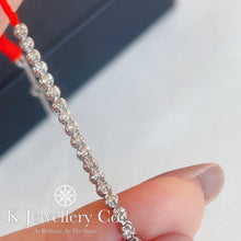 將圖片載入圖庫檢視器 Diamond 18K Gold Diamond Red Bracelet 18K金鑽石26分小紅繩
