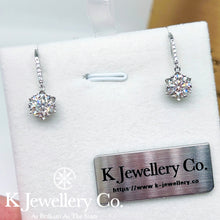 Load image into gallery viewer Moissanite Snow Ear Hooks Moissanite Snow Ear Hooks