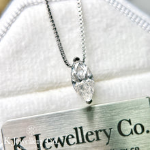 Load image into gallery viewer Moissanite Marquise Necklace Moissanite marquise clear-set necklace
