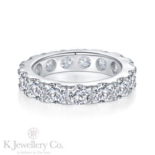 將圖片載入圖庫檢視器 Moissanite Full Paved Brilliant Stacking Ring 莫桑石全圈30分圍石戒指
