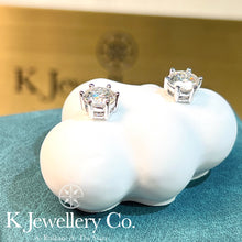 將圖片載入圖庫檢視器 Moissanite 18K Gold Classic Six Prongs Earrings 18K莫桑石經典六爪耳環
