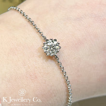 Load image into gallery viewer Moissanite Snow Bracelet Moissanite snowflake bracelet
