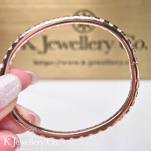 Load image into gallery viewer Moissanite 12ct Full Paved Bangle full circle moissanite 12 card bracelet
