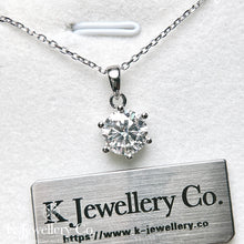 Load image into gallery viewer Moissanite Six Claws Classic Necklace Moissanite Classic Six Claws Necklace
