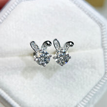 Load image into gallery viewer Moissanite Rabbit Earrings Moissanite rabbit earrings
