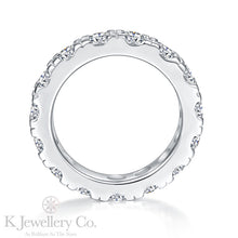 將圖片載入圖庫檢視器 Moissanite Full Paved Brilliant Stacking Ring 莫桑石全圈30分圍石戒指
