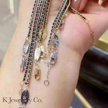 Load image into gallery viewer 18K Gold Red Bracelet 18K gold braided red rope bracelet

