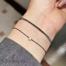 Load image into gallery viewer 18K Gold Red Bracelet 18K gold braided red rope bracelet
