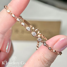 將圖片載入圖庫檢視器 Moissanite Bubble Full Paved Bracelet 全莫桑石月影璀璨手鏈
