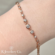 將圖片載入圖庫檢視器 Moissanite Bubble Full Paved Bracelet 全莫桑石月影璀璨手鏈
