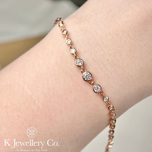 將圖片載入圖庫檢視器 Moissanite Bubble Full Paved Bracelet 全莫桑石月影璀璨手鏈
