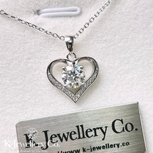 Load image into gallery viewer Moissanite Heart Necklace Moissanite Heart Necklace
