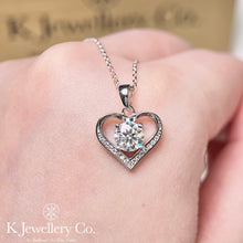 Load image into gallery viewer Moissanite Heart Necklace Moissanite Heart Necklace
