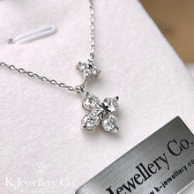 Load image into gallery viewer Moissanite Lucky Clover Necklace Moissanite four-leaf clover mother-in-law necklace
