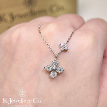 Load image into gallery viewer Moissanite Lucky Clover Necklace Moissanite four-leaf clover mother-in-law necklace
