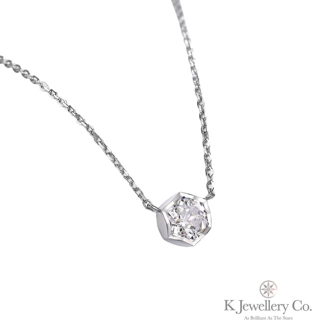 Cubic Zirconia Taille Impératrice cut Necklace 進口訂製高碳鑽皇后切頸鏈
