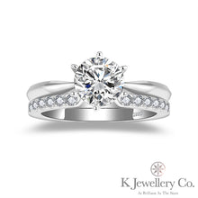 Load image into gallery viewer Moissanite Stacking Ring 全莫桑石排戒
