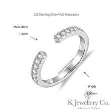 Load image into gallery viewer Moissanite Stacking Ring 全莫桑石排戒
