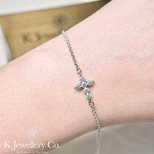 Load image into gallery viewer Moissanite Starlight Cross Bracelet 星輝十字莫桑石手鏈

