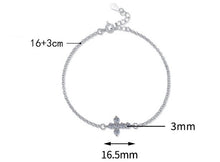 Load image into gallery viewer Moissanite Starlight Cross Bracelet 星輝十字莫桑石手鏈
