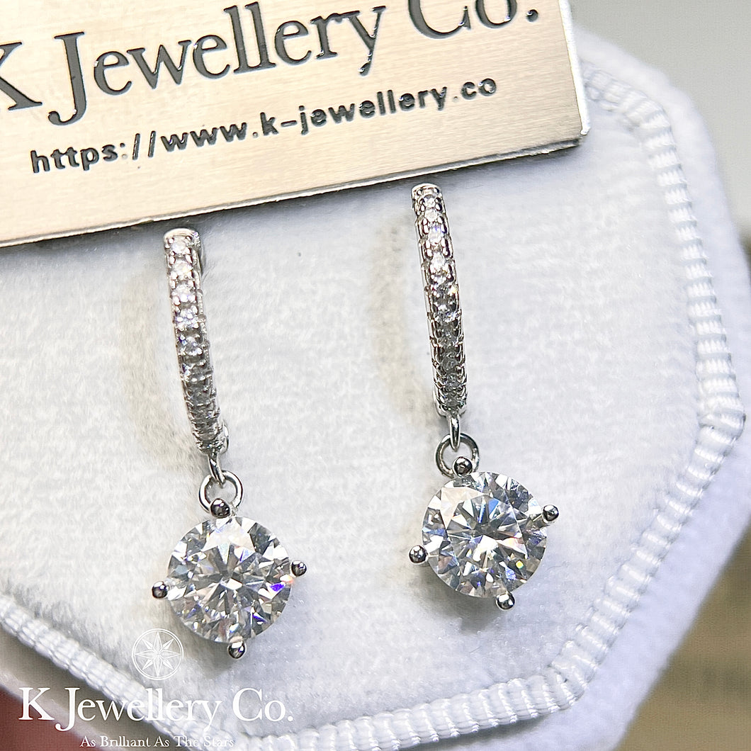 Moissanite Four Prongs Cuff Earrings Moissanite Four Prongs Cuff Earrings