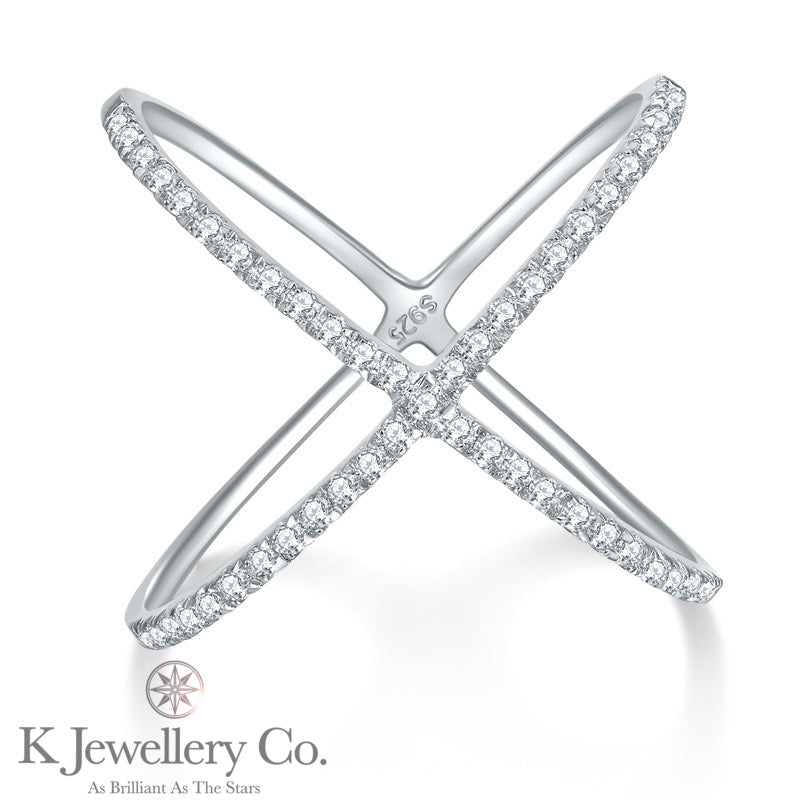 Moissanite Cross Ring Moissanite Cross Ring