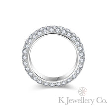 將圖片載入圖庫檢視器 Moissanite Couple Full Star Ring 莫桑石全圈情侶三排石排戒
