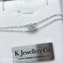 Load image into gallery viewer Moissanite Double Line Bracelet Moissanite double chain four-claw bracelet 
