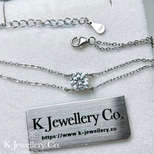 Load image into gallery viewer Moissanite Double Line Bracelet Moissanite double chain four-claw bracelet 
