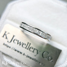 將圖片載入圖庫檢視器 Moissanite Couple Princess Cut Ring 莫桑石公主方石情侶戒指

