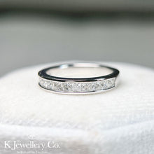 將圖片載入圖庫檢視器 Moissanite Couple Princess Cut Ring 莫桑石公主方石情侶戒指
