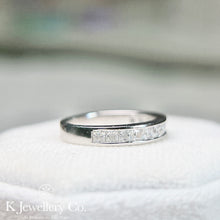 將圖片載入圖庫檢視器 Moissanite Couple Princess Cut Ring 莫桑石公主方石情侶戒指
