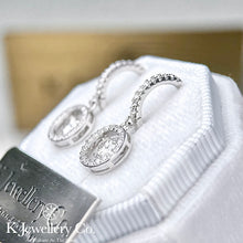 Load image into gallery viewer Moissanite Dancing Stone Earrings Moissanite beating heart earrings 
