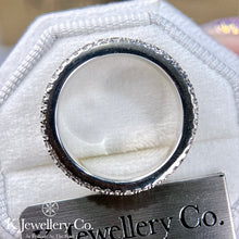 Load image into gallery viewer Moissanite Rolling Ring Full Paved Ring Full Circle Three Rows of Moissanite Rotating Ring
