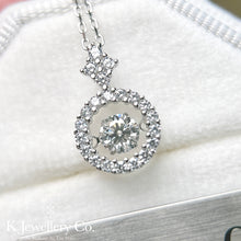 Load image into gallery viewer Moissanite Dancing Stone Necklace Moissanite Dancing Stone 0.5 ct necklace
