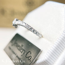 Load image into gallery viewer Cubic Zirconia Stacking V-2 Ring High Carbon Diamond V-shaped Ring
